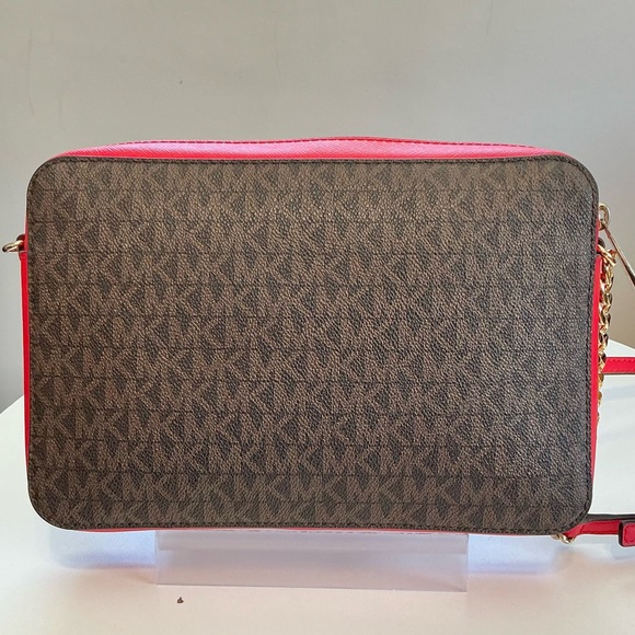 Michael Kors NWOT Ltd Edition Butterfly Applique Red & Brown Crossbody MSRP $298 - Picture 6 of 15